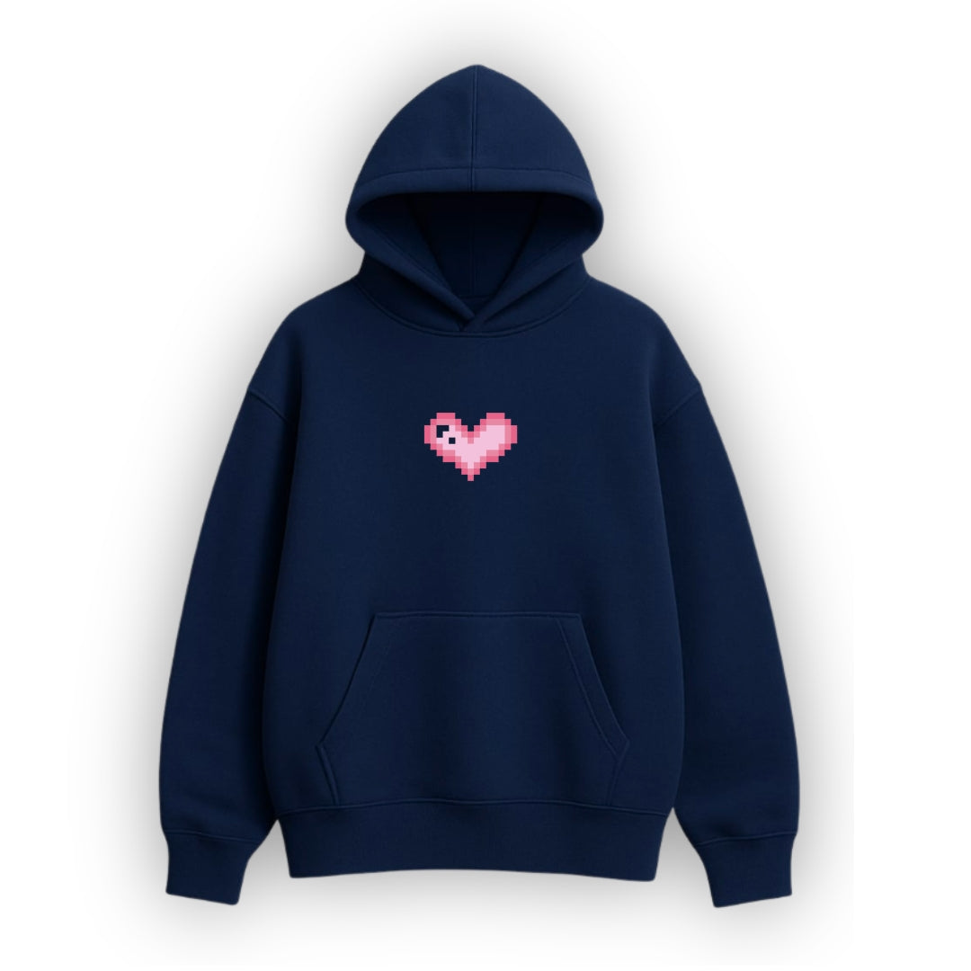 Pink Navy Blue Hoodie