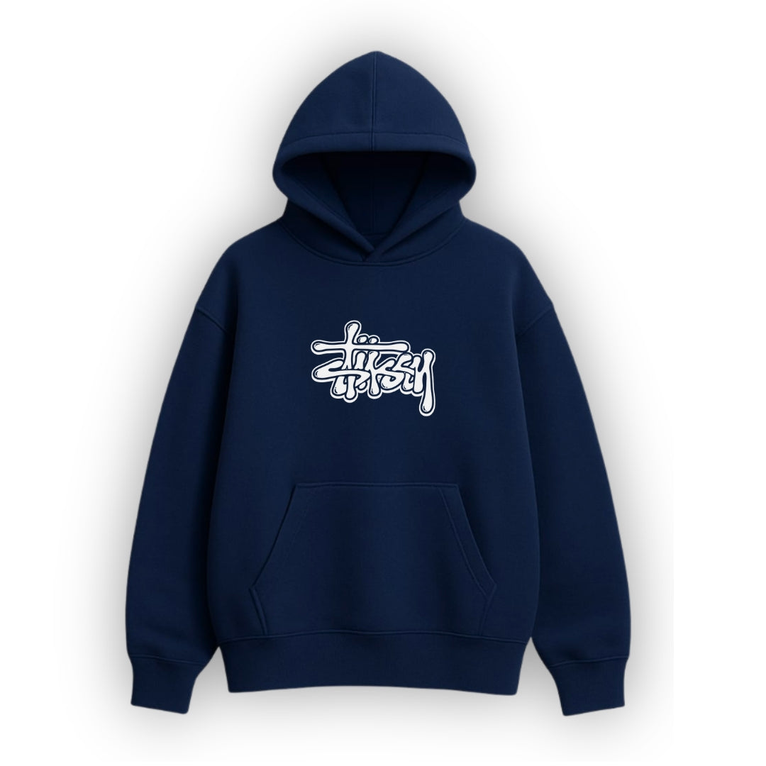 Stipssy Navy Blue Hoodie