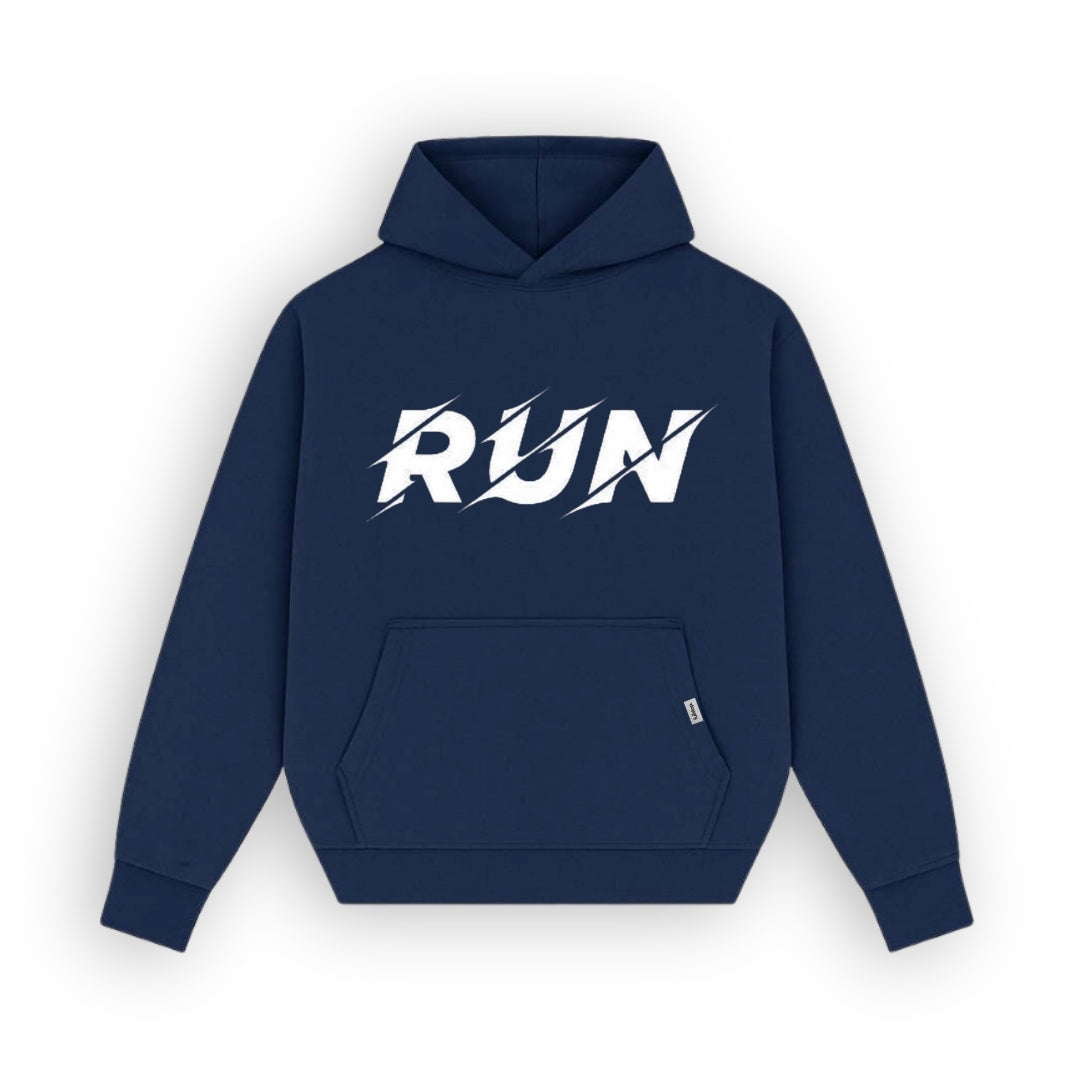 Run Navy Blue Hoodie