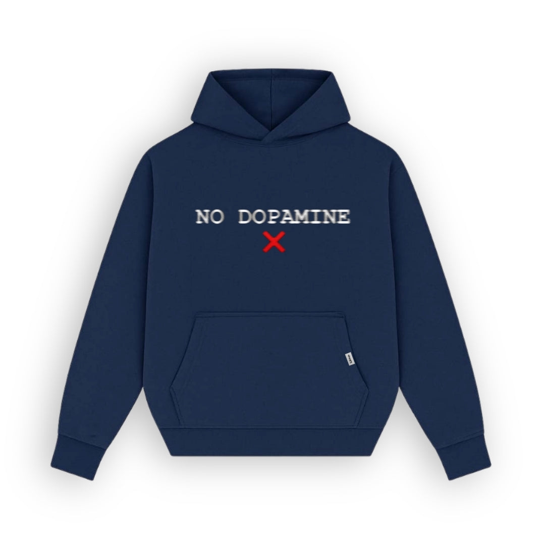 No Dopamine Navy Blue Hoodie