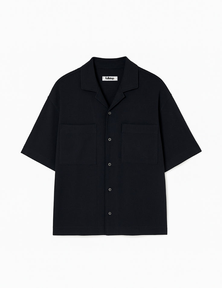 Midnight Cuban Collar Shirt