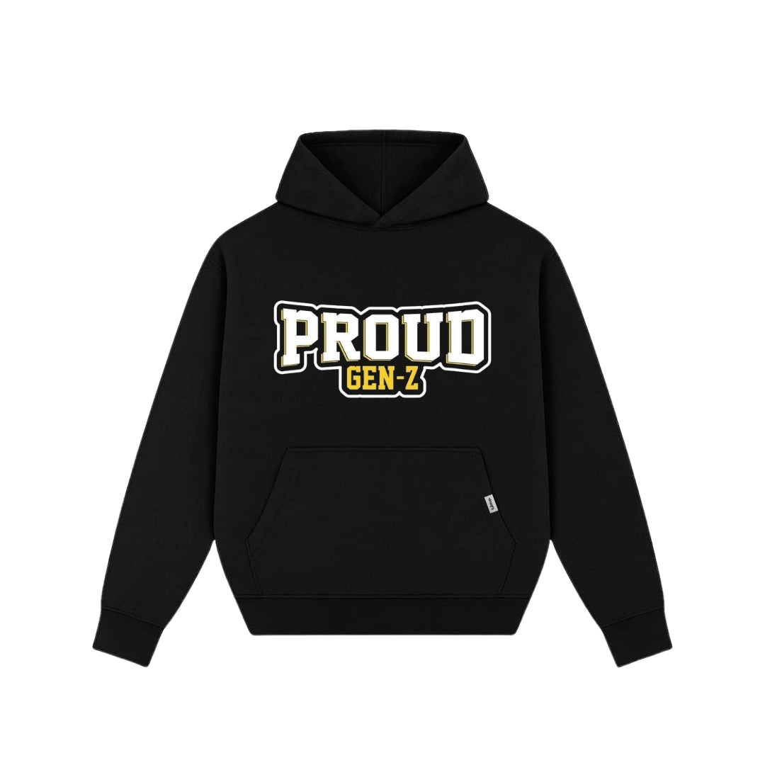 Proud Gen-Z Black Hoodie