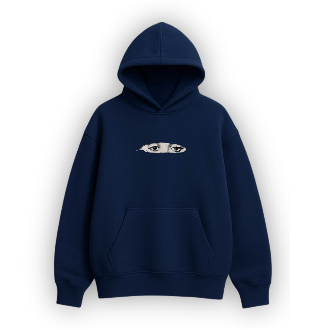 Eye Leaf Navy Blue Hoodie