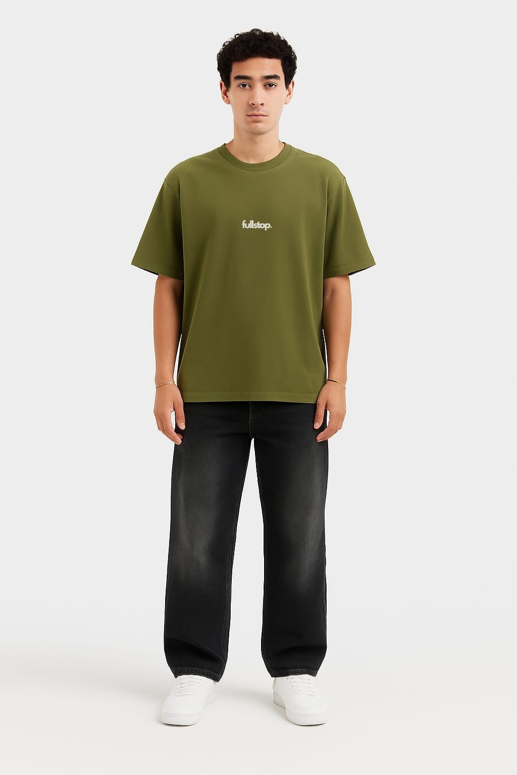 Olive Green Essential Oversize Tee