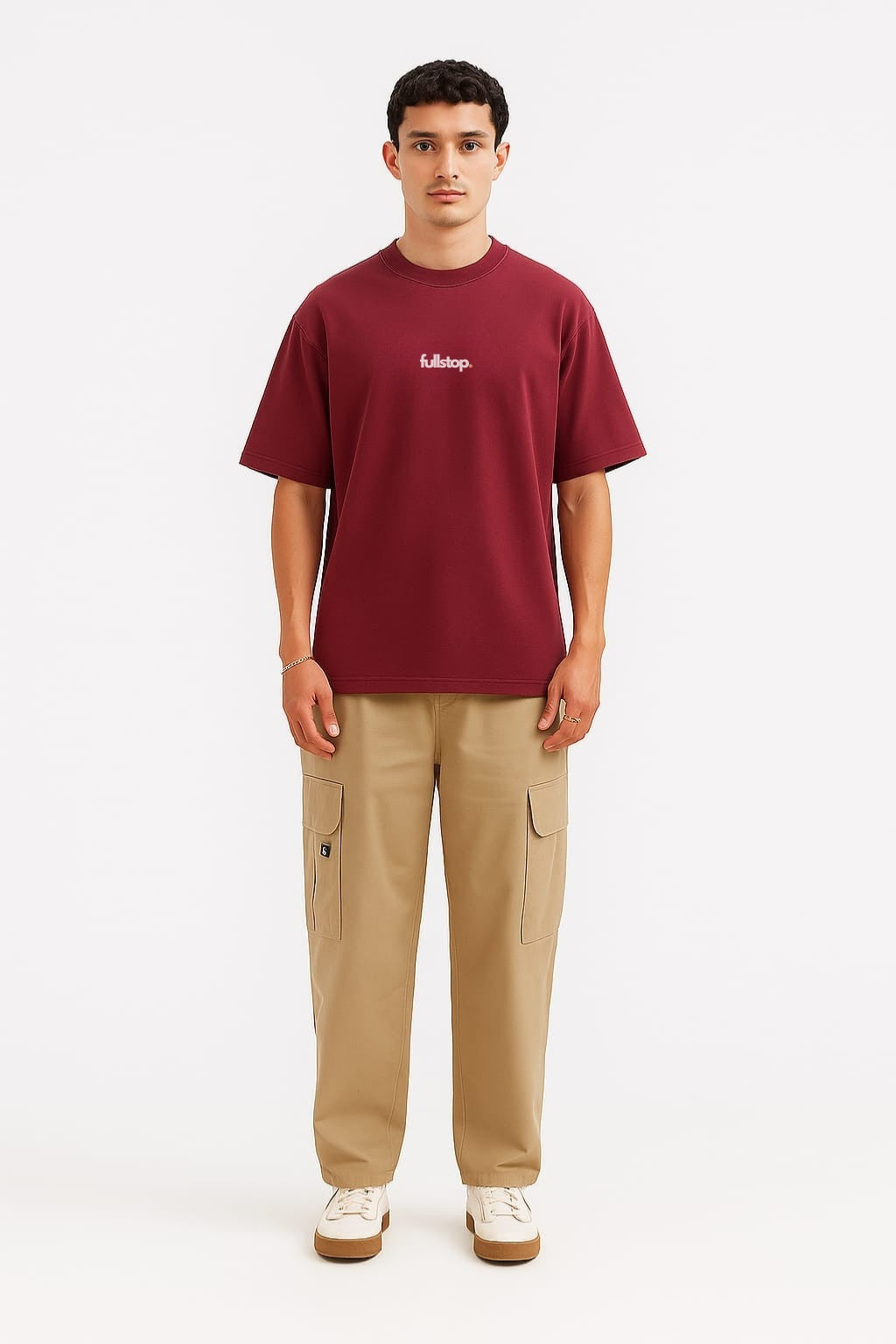 Maroon Essential Oversize Tee