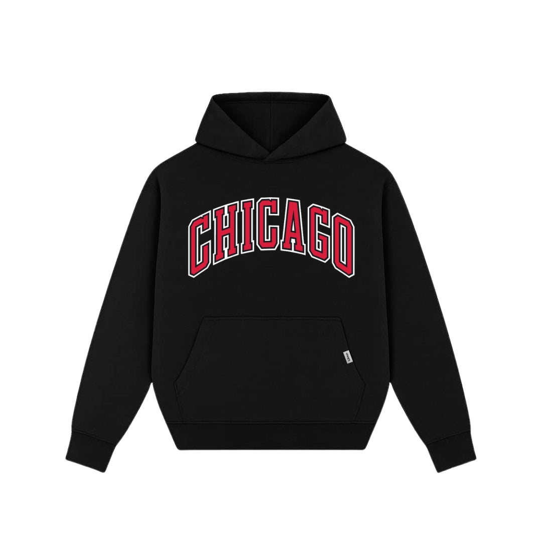 Chicago Black Hoodie