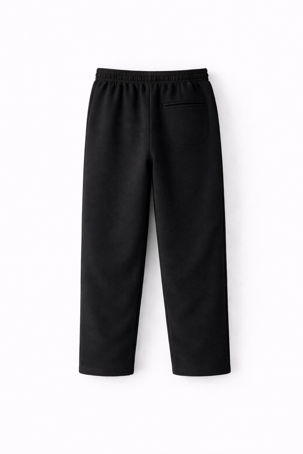 Straight-Leg Black Terry Trouser.