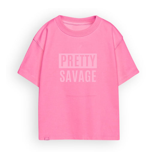 Pretty Savage Pink Oversize Tee