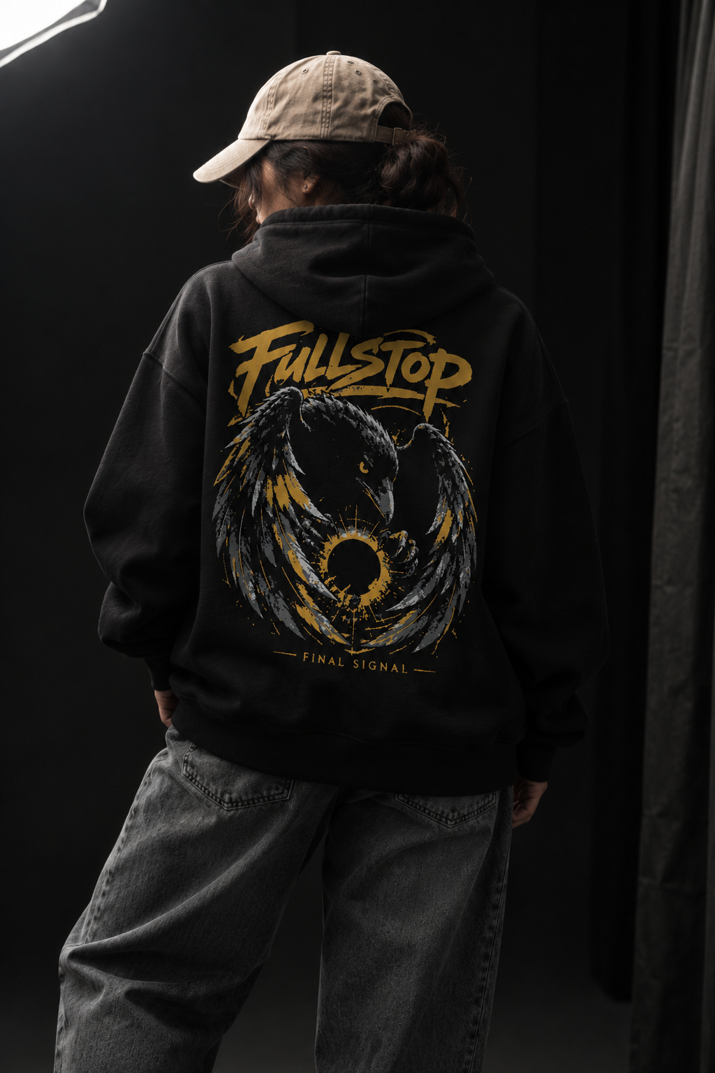 Black Final Signal Hoodie