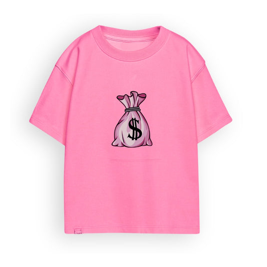 Dollar Bucks Pink Oversize Tee