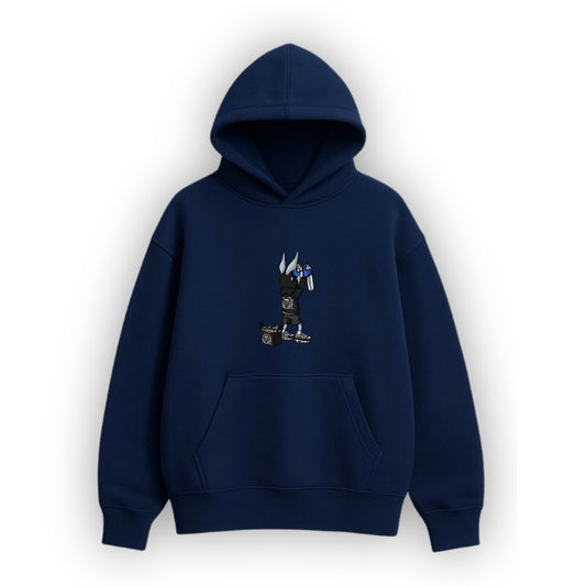 Paint the Wall Navy Blue Hoodie