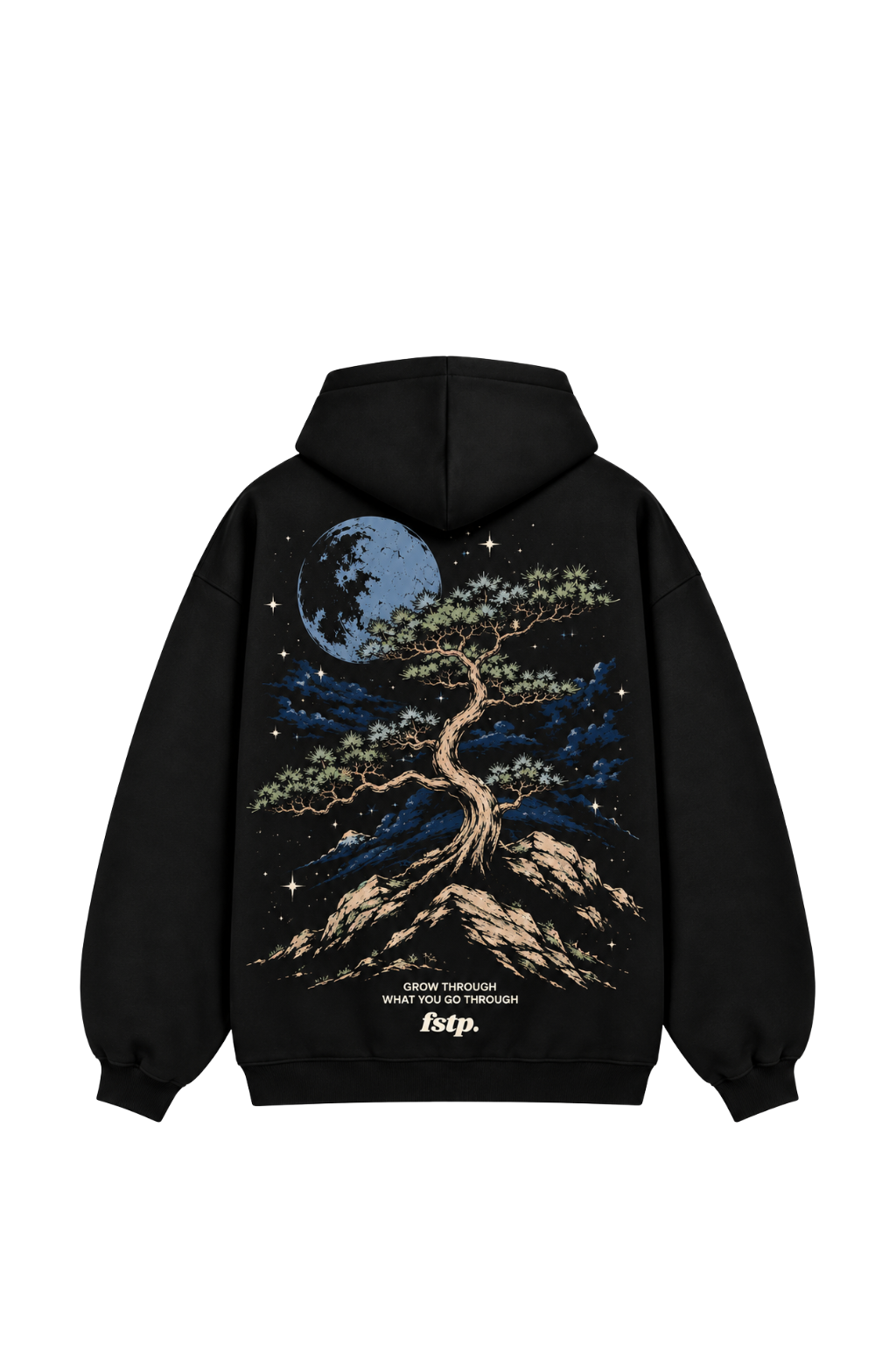 Black Moonlit Roots Hoodie