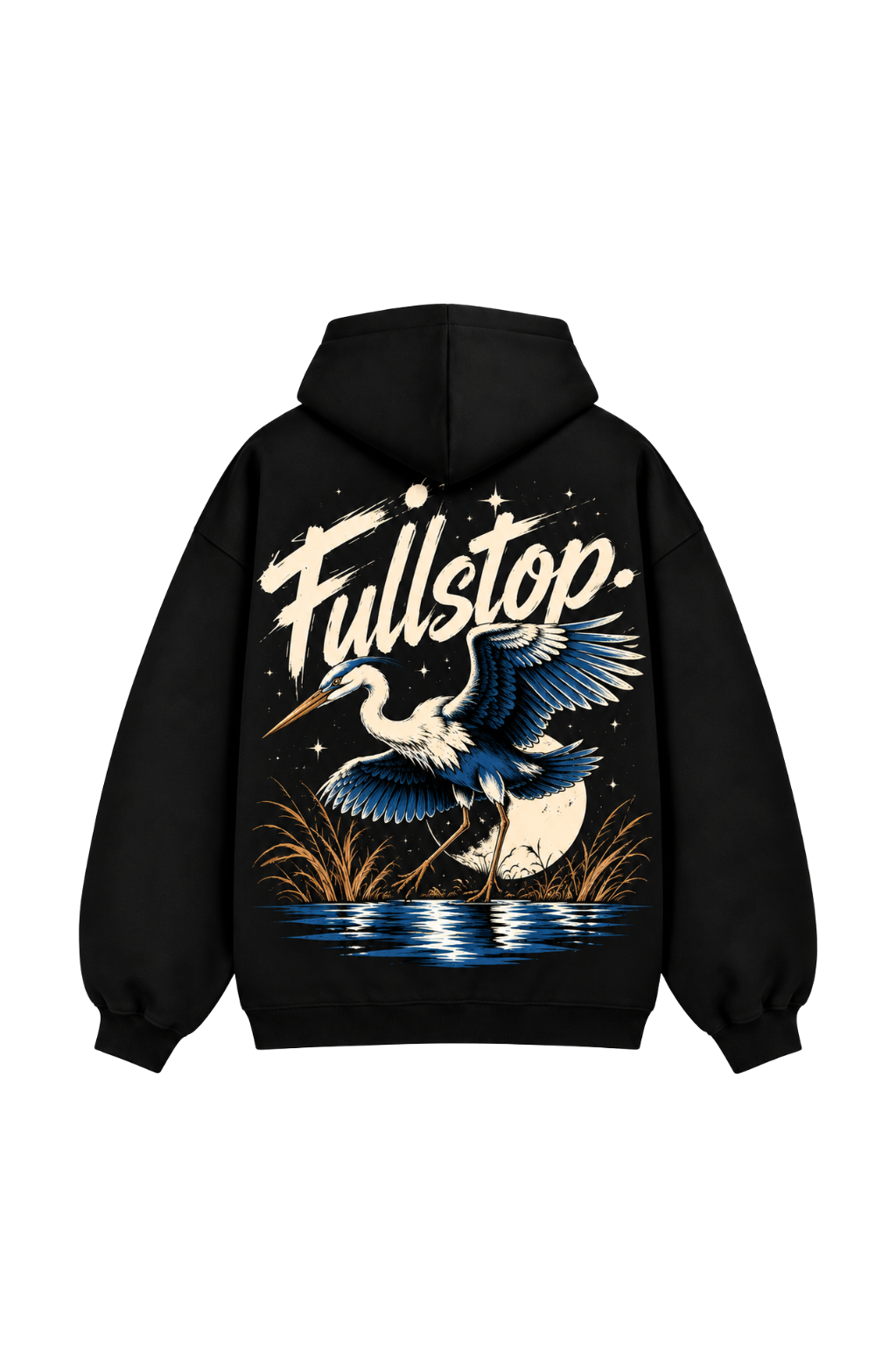 Black Midnight Heron Hoodie