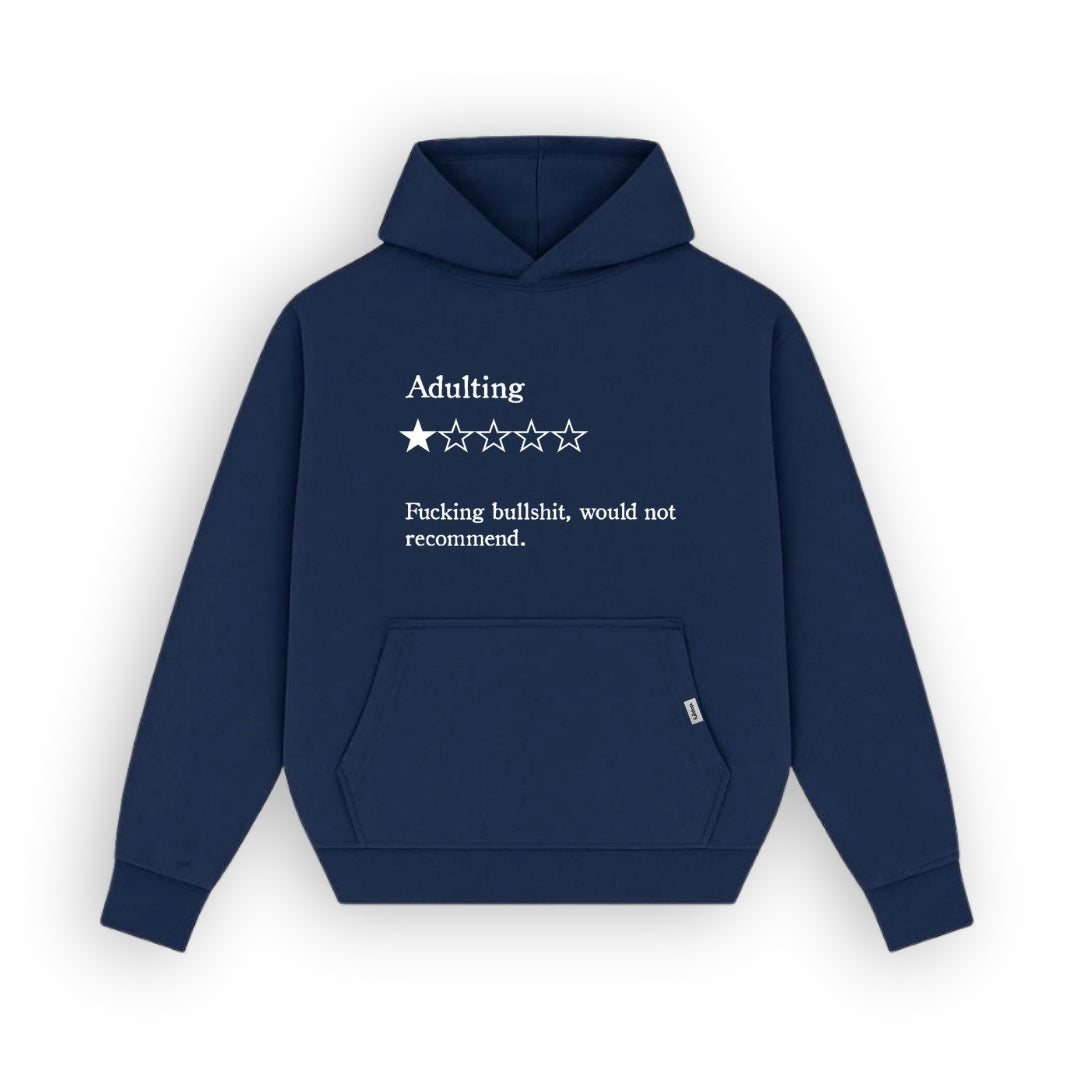 Adulting a myth Navy Blue Hoodie