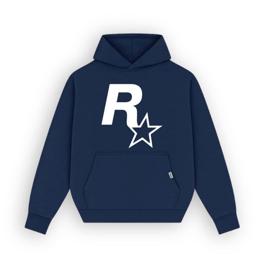 R star Navy Blue Hoodie