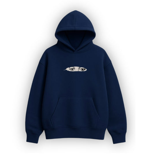 Eye Leaf Navy Blue Hoodie