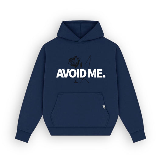 Avoid Me Navy Blue Hoodie