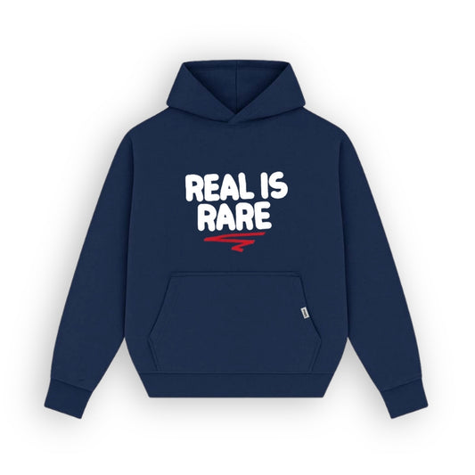 Real Is Rare Navy Blue Hoodie