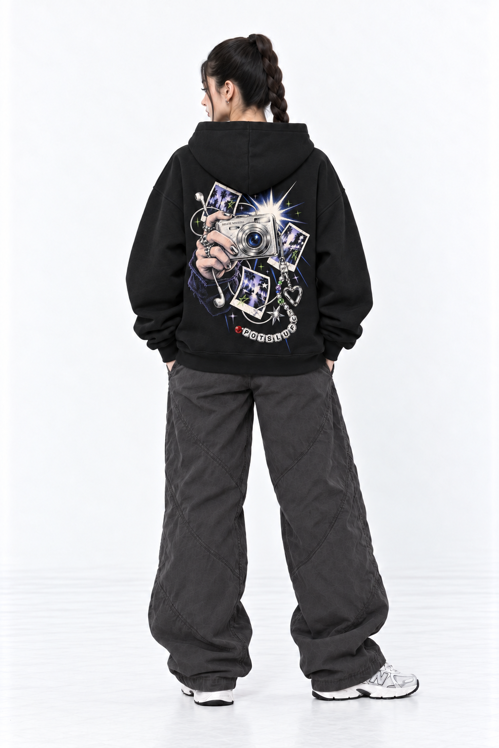 Black Digicam Hoodie