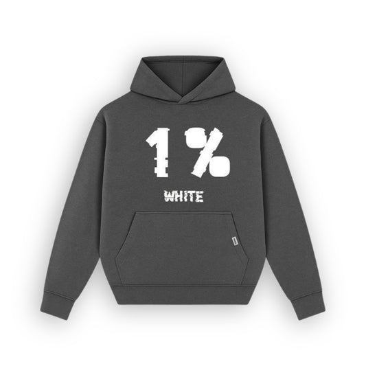 1% White Malaysian Grey Hoodie
