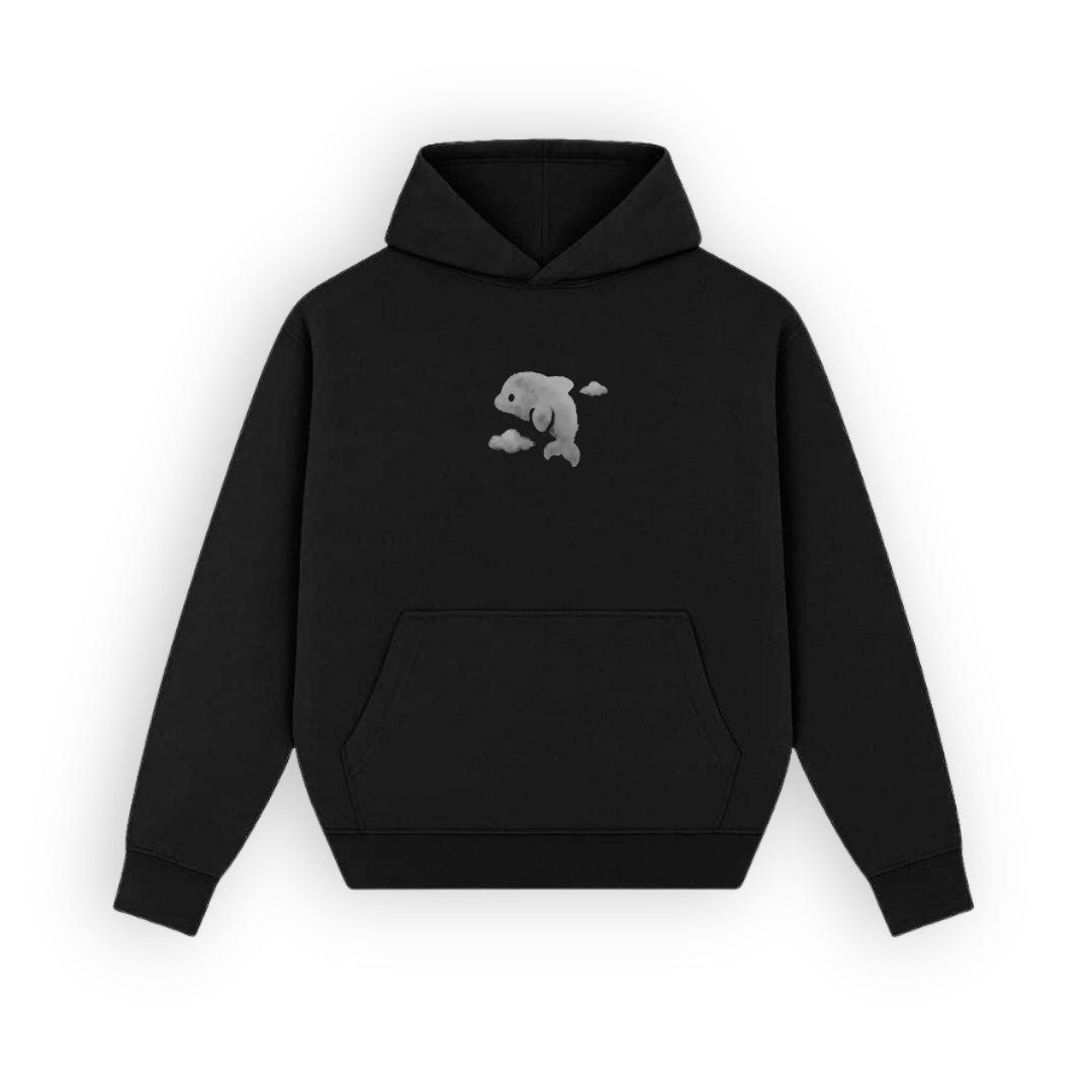 Dolphin Black Hoodie