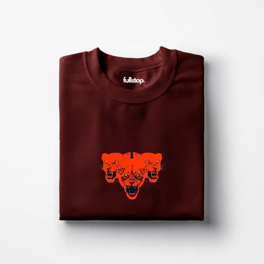 Orange Roar Maroon Short Sleeves T-Shirt