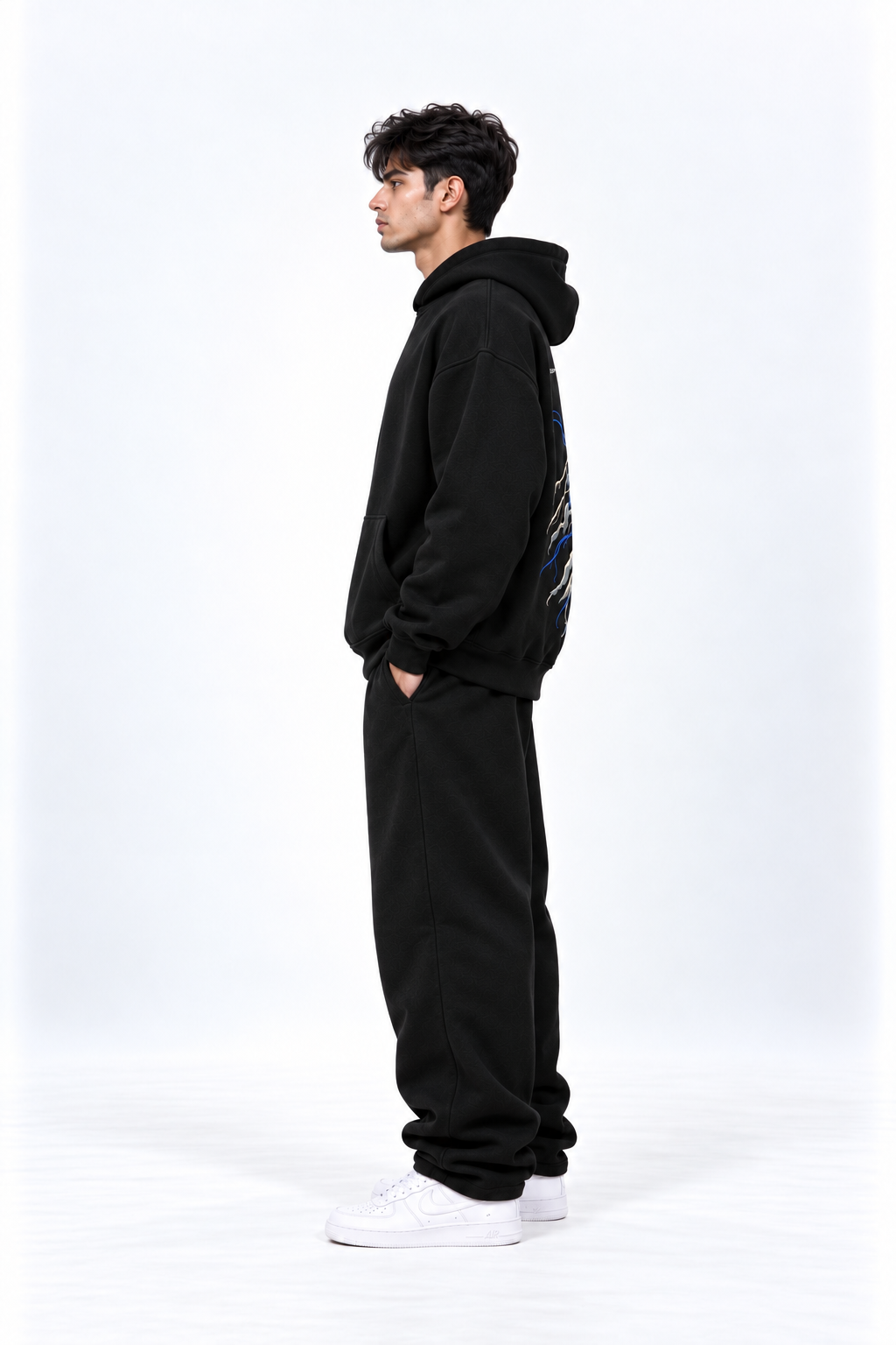 Black Deep Current Hoodie