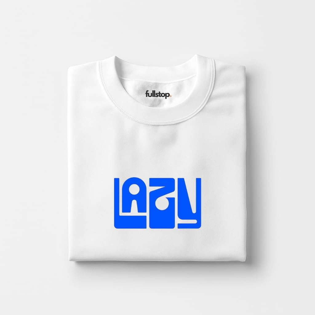Lazy White Short Sleeves T-Shirt