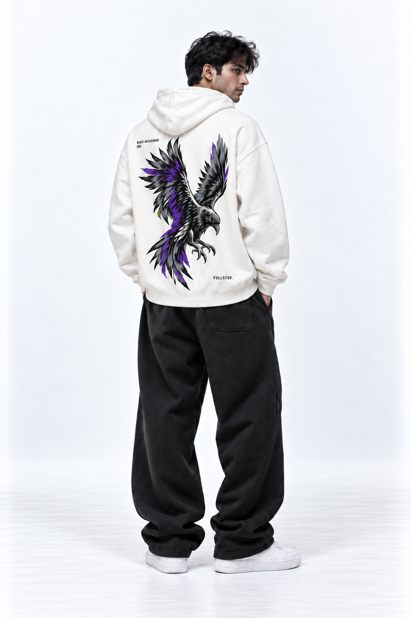 White Night Messenger Hoodie