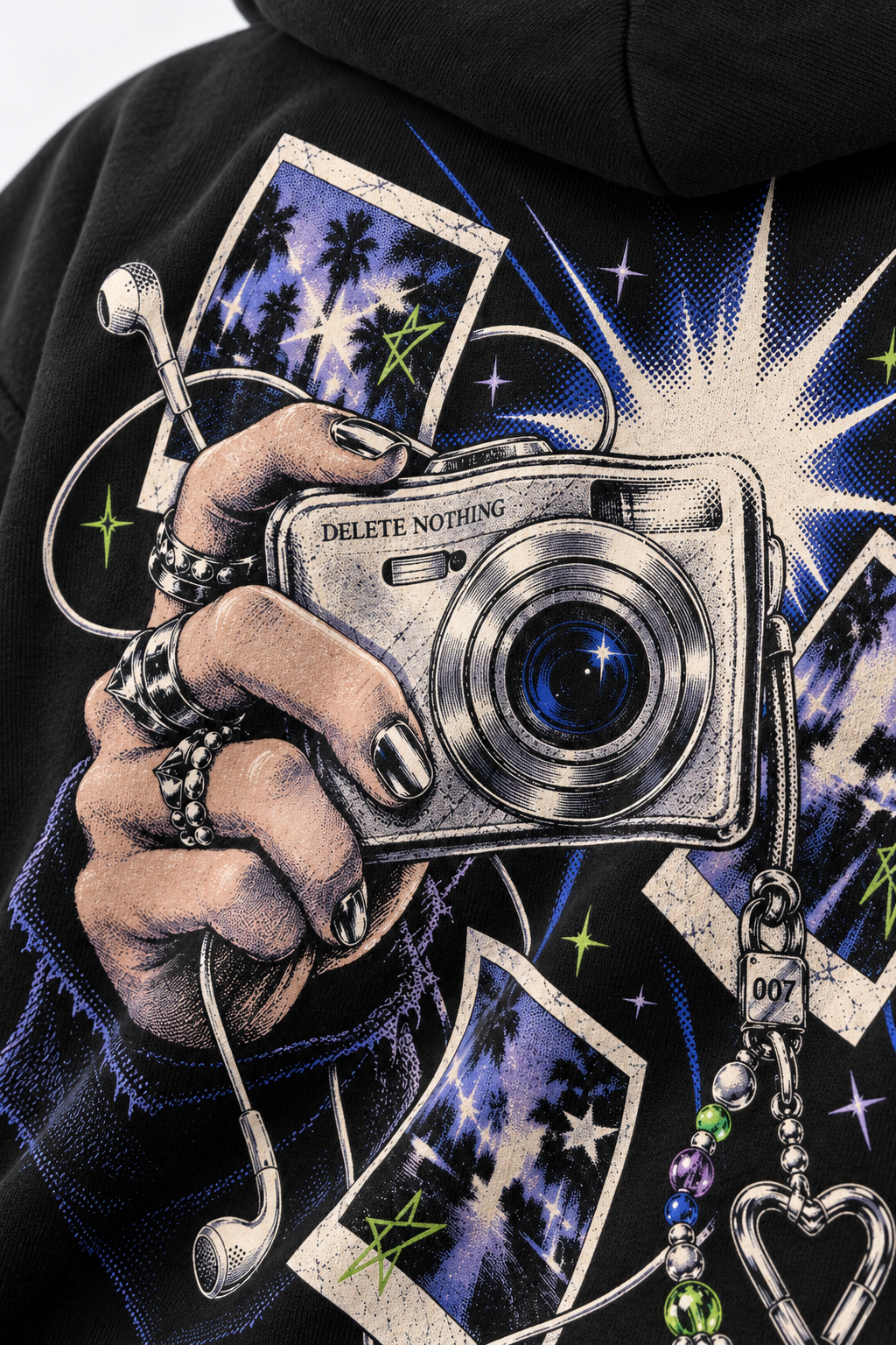 Black Digicam Hoodie
