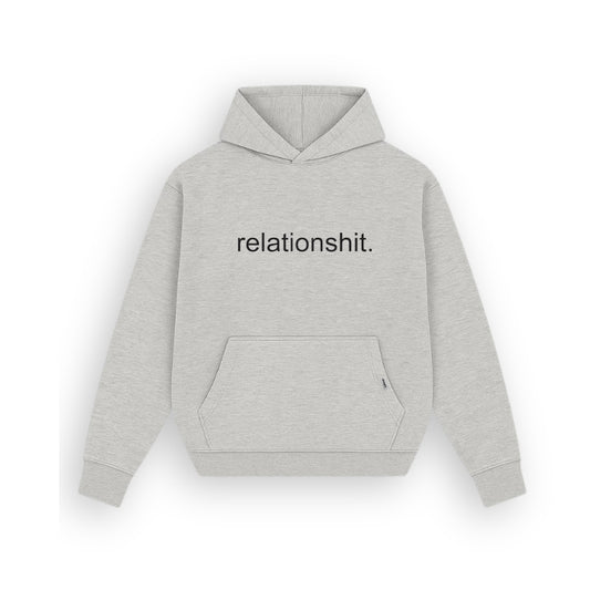 Relationshit. Heather Grey Hoodie