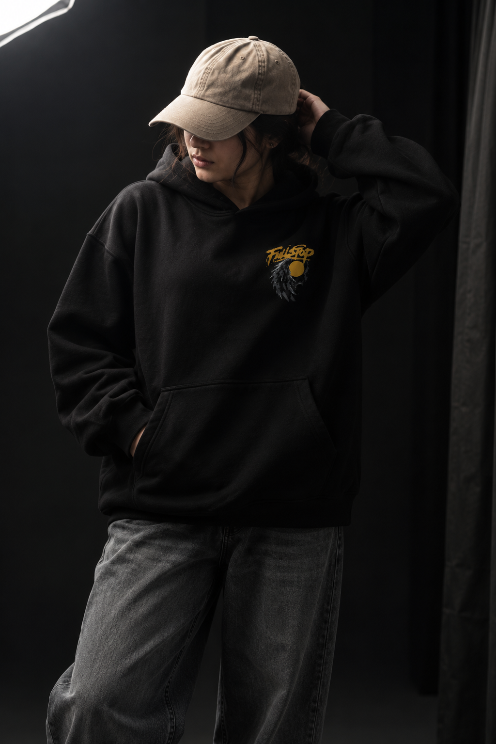 Black Final Signal Hoodie
