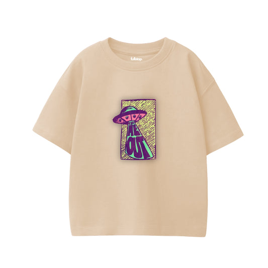 Out Beige Essential Oversize Tee