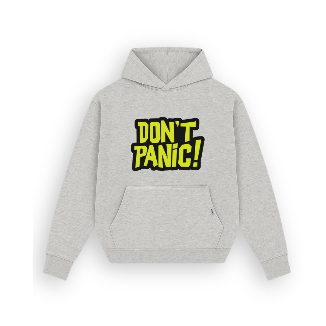 Don't Panic Heather Grey Hoodie