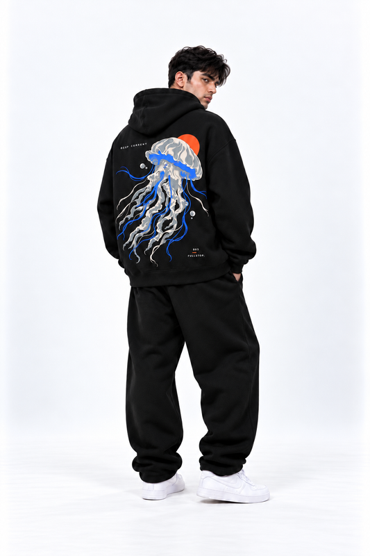 Black Deep Current Hoodie