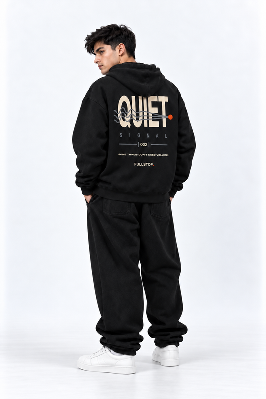 Black Quiet Hoodie