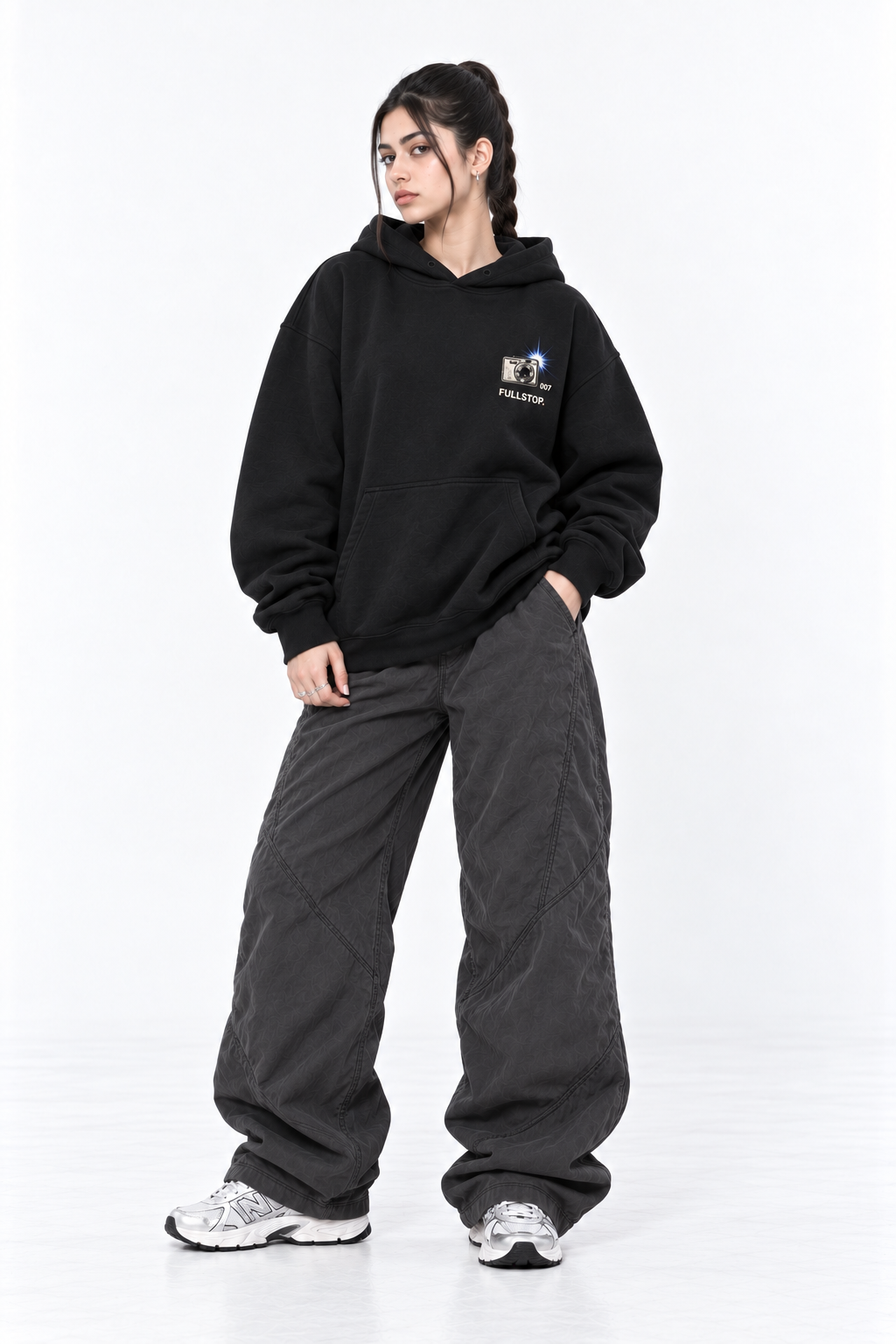Black Digicam Hoodie