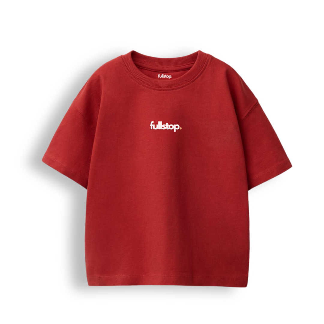 Red Essential Oversize Tee.