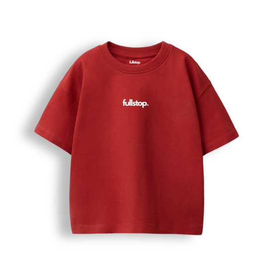 Red Essential Oversize Tee.