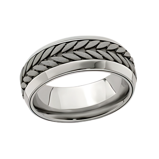 Beveled Pattern Band Ring