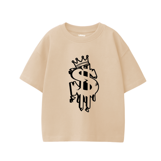 $ King Beige Essential Oversize Tee