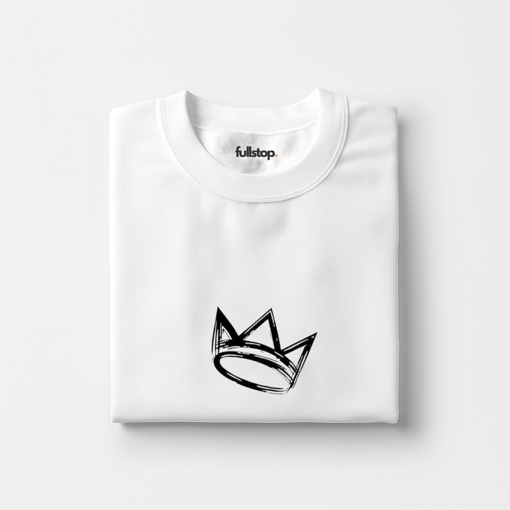 Crowned White Short Sleeves T-Shirt