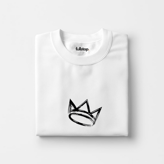 Crowned White Short Sleeves T-Shirt