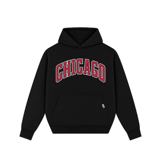 Chicago Black Hoodie