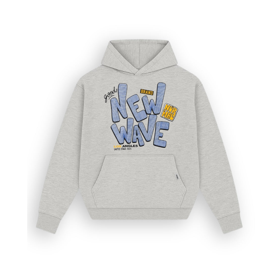 New Wave Heather Grey Hoodie