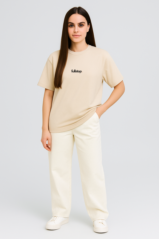 Beige Essential Oversize Tee