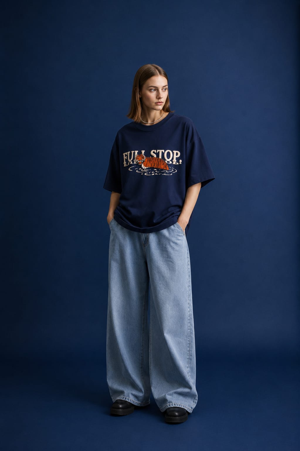 Navy Blue Mosaic T-Shirt