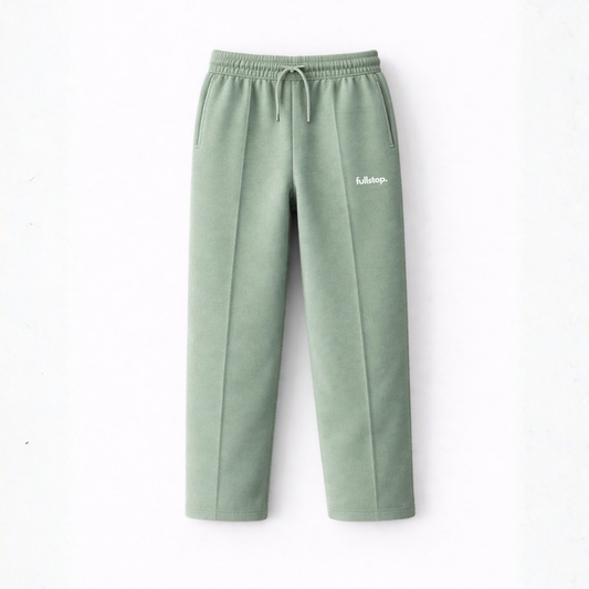 Straight-Leg Sage Green Terry Trouser.